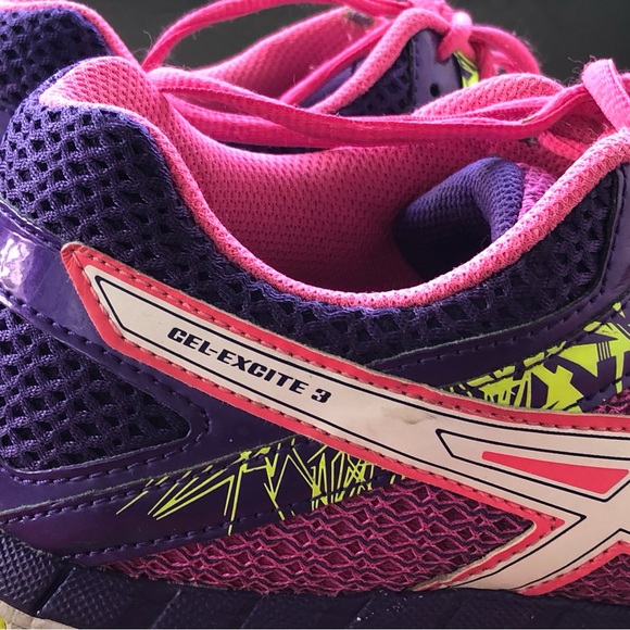 ASICS Gel-Excite 3 Women’s Pink/Purple Athletic Running Sneakers Size 10D - Picture 9 of 11